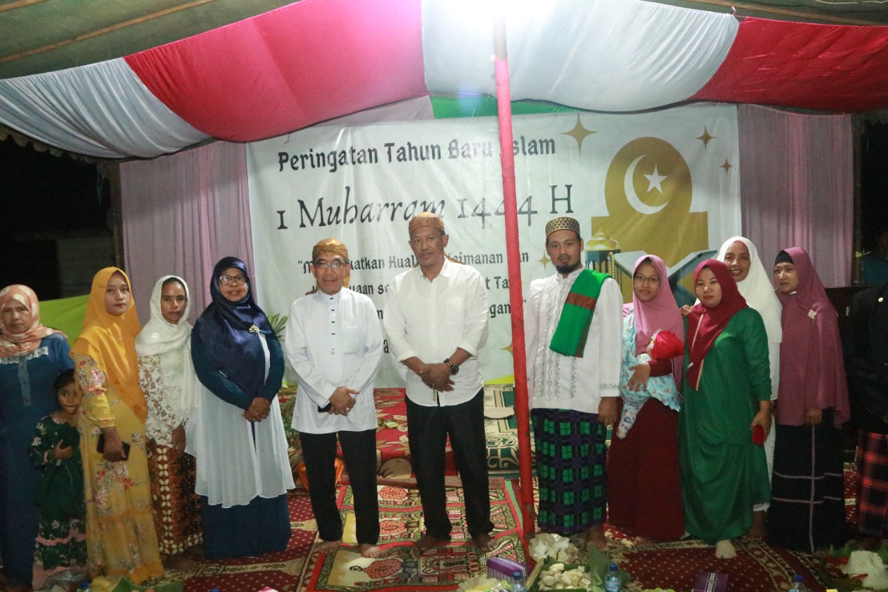 Wakil Ketua 2 DPRD Kutim, H Arfan hadiri Peringatan 1 Muharram 1444 hiriyah di desa Tepian Indah