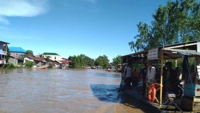 Sejumlah infrastruktur mengalami kerusakan pasca banjir yang menerjang Kota Sangatta pada pertengahan 2022 lalu.